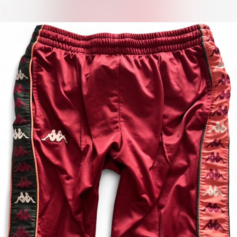 Kappa Red Sweatpants with Iconic Logo Tape